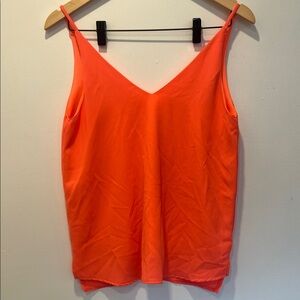 Women's Orange V-Neck Cami Tank Top